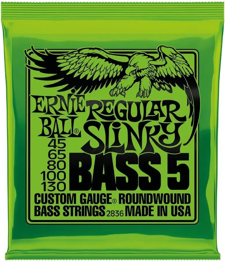 [2836] Ernie Ball Regular Slinky 2836 para Bajo Eléctrico 5 Cuerdas 45-130