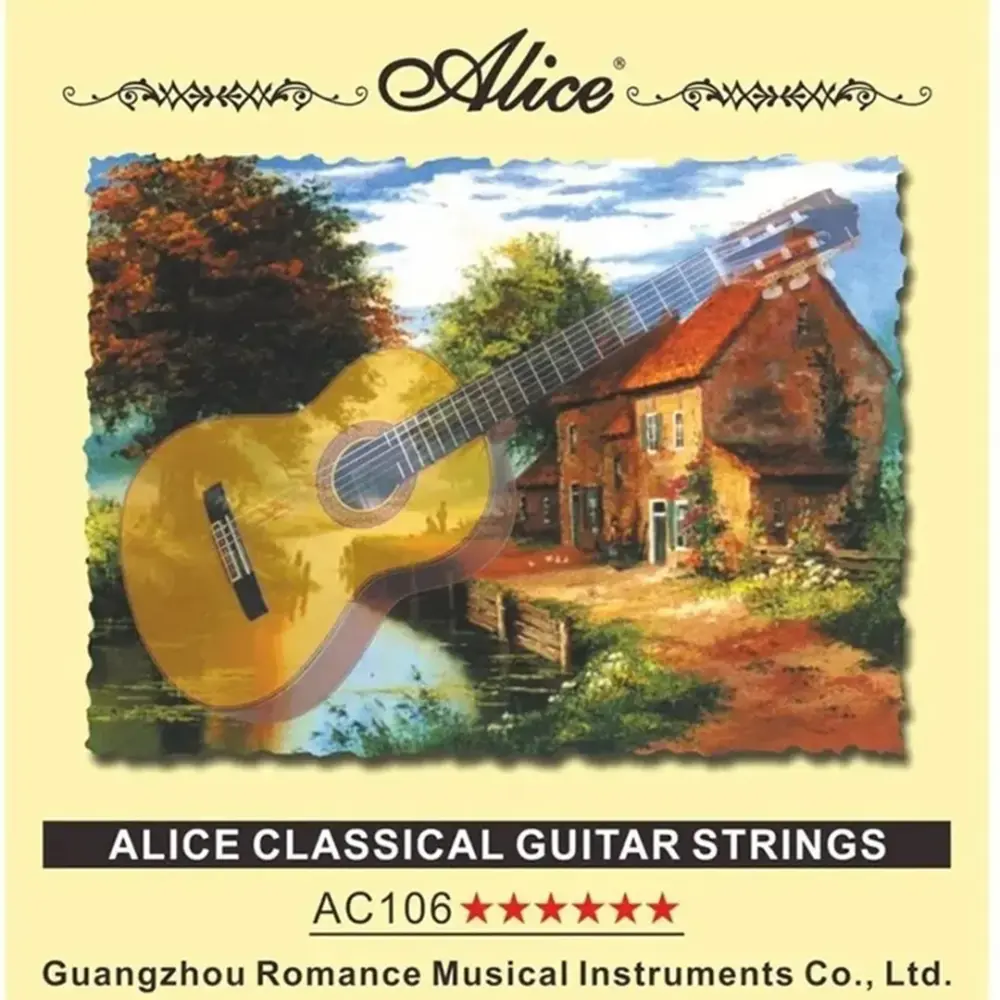 [A106] Alice A106 Encordadura Nylon Transparente Para Guitarra Clásica 