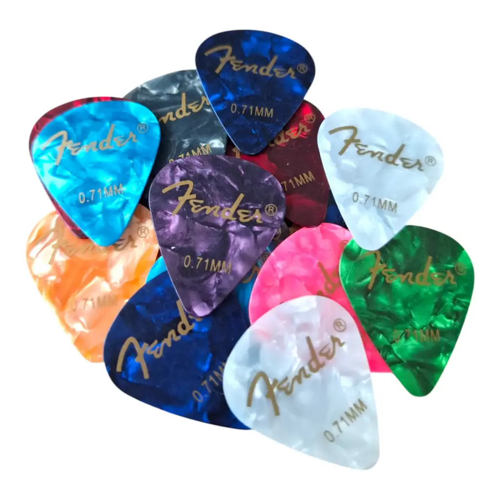 Fender AP100A Espiga De Celuloide Varios Colores y Calibres por pieza 