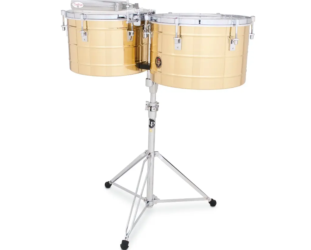 Latin Percussion LP258B Timbales 15 y 16 Pulgadas Con Atril De Laton