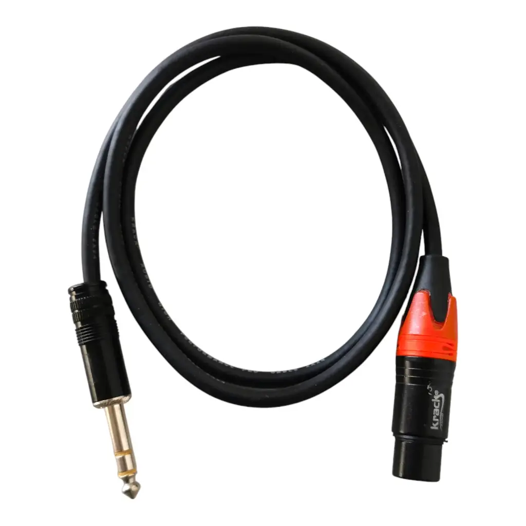 Only Music XLRHPS1 Cable de Plug Stereo a Canon Hembra 1 Metro