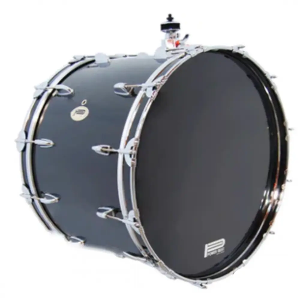 Power Beat CAS22BK Tambora de 22 Pulgadas Negra Brillante Con Baquetón