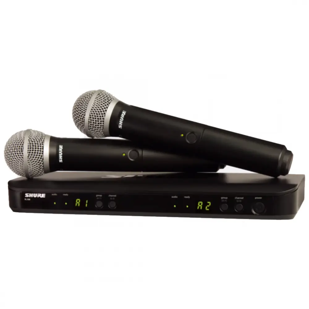 Shure BLX288PG58 Micrófono Inalámbrico Doble Dinámico Cardioide