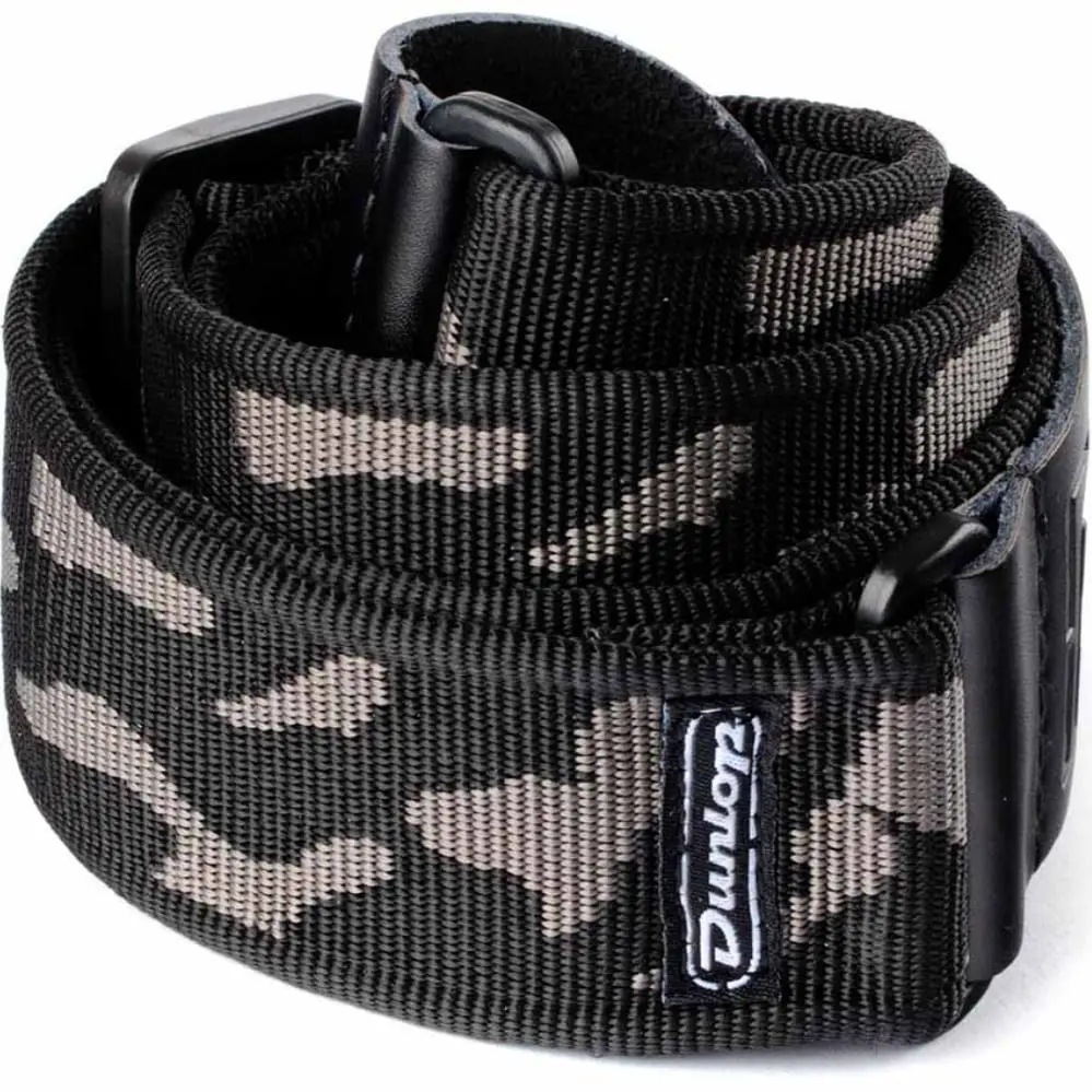 Dunlop D3810GY Tahalí Gris Camuflaje para Guitarra y Bajo