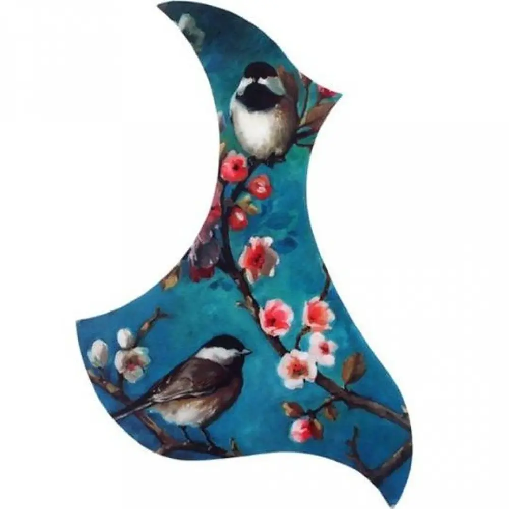 GPG021 Mica Golpeadora Para Guitarra Forma de Bota con Estampado de Arbol con Pájaros