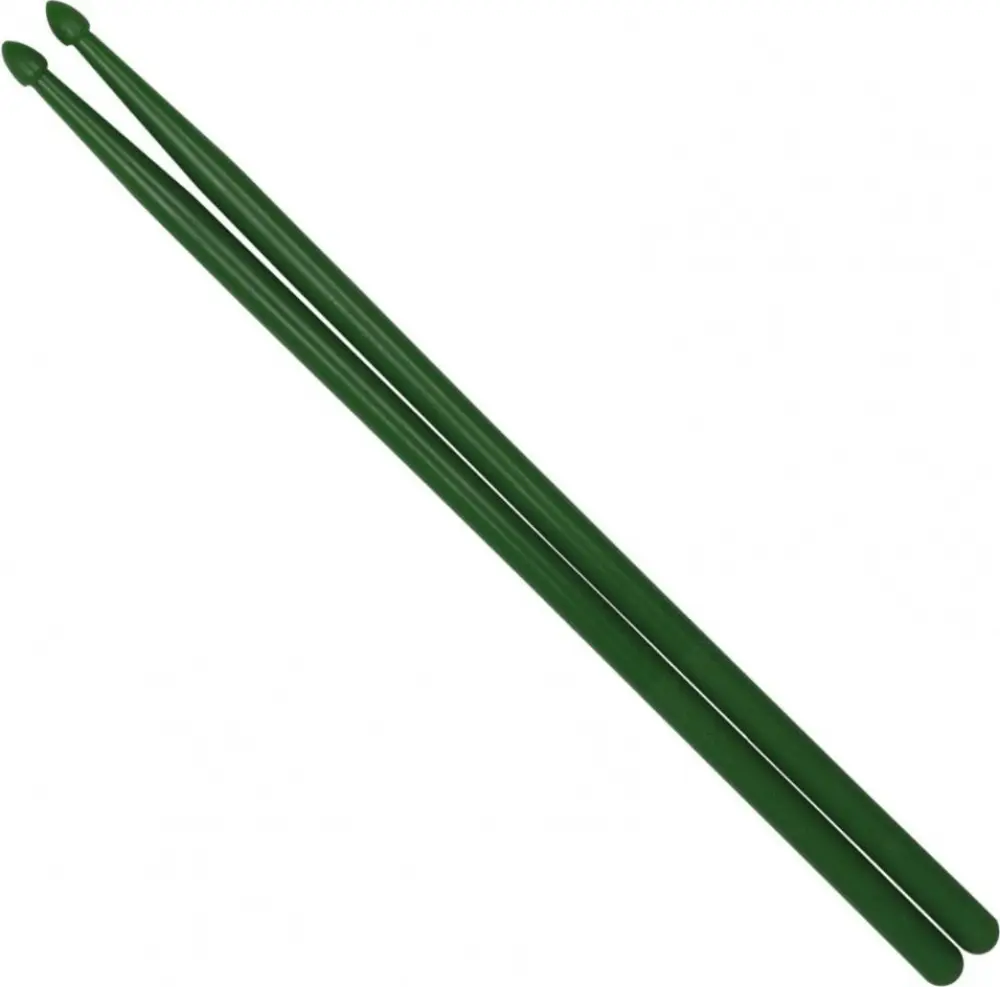 Only Music BDPGRN Baquetas de Nylon Irrompible para Baterista Verde