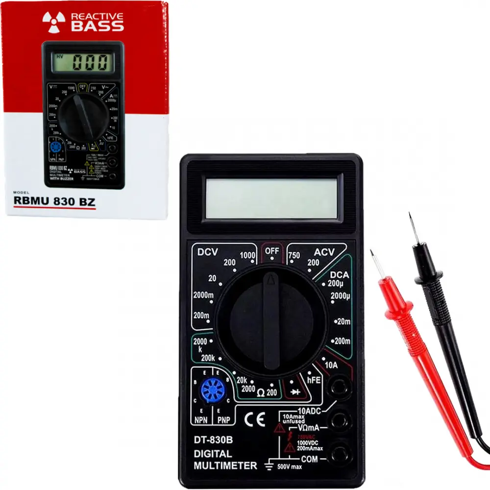 [RBMU830BZ] Krack RBMU830BZ Multímetro Digital Escolar Multifunción