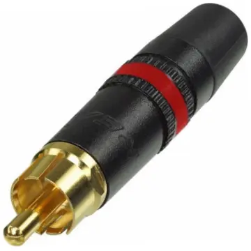 [NYS3732] Rean NYS3732 Conector RCA Negro con Banda Roja