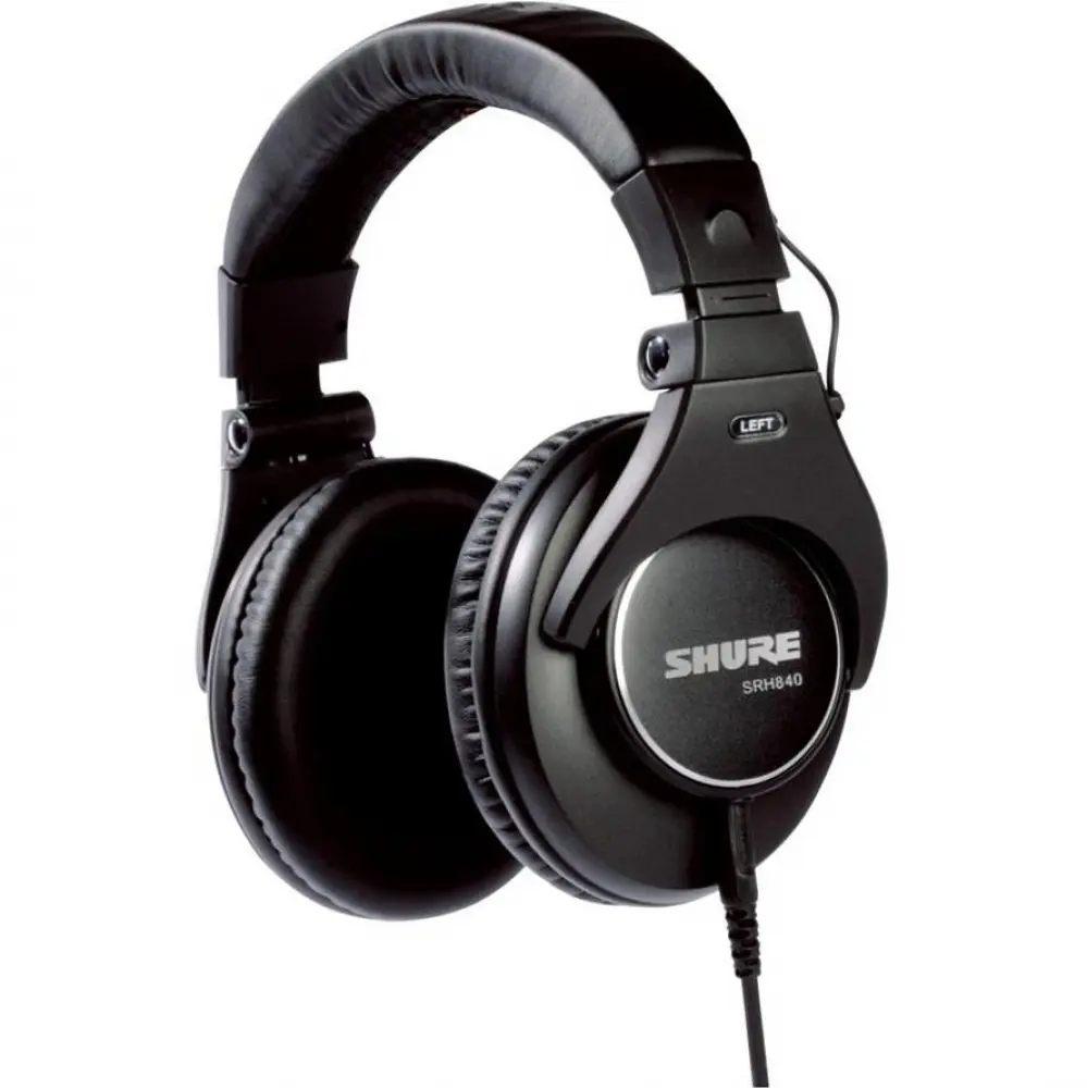 Shure SRH840BK Audífonos Profesionales Mezcla En Sala Monitores de Estudio Tipo Cerrado