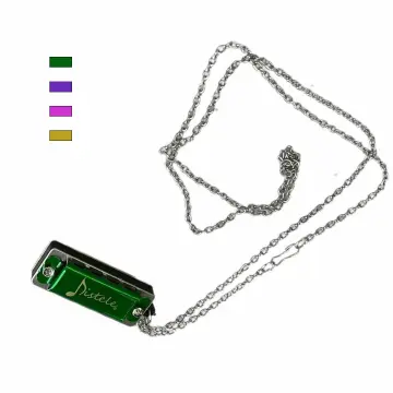 Distele DF4T Mini Armónica Diferentes Colores De 4 Hoyos Y 8 Tonos De Cobre Y Aluminio Con Cadena