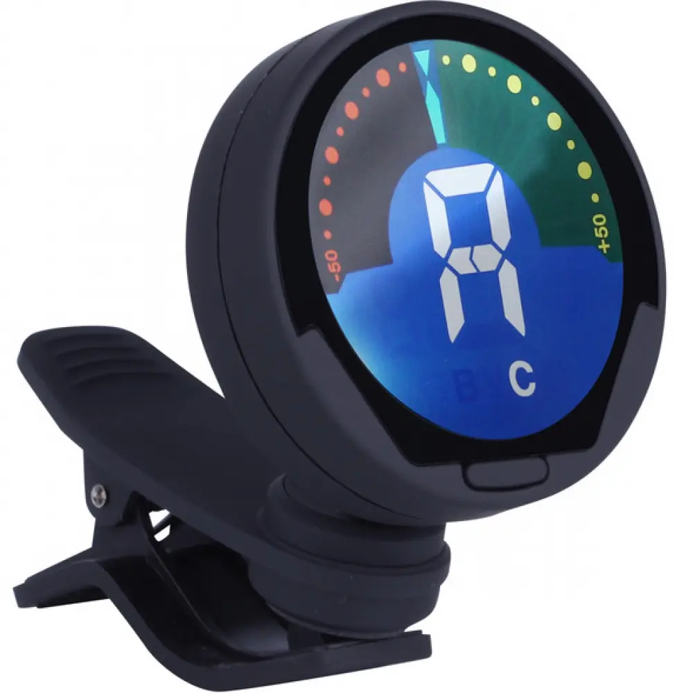 [ET39B] Eno ET39 Afinador Electrónico Redondo Azul y Rojo (Negro)