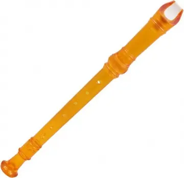FLAORN Flauta Dulce Escolar Naranja Transparente