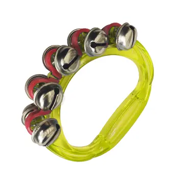 PC10YLW Pulsera de 10 Cascabeles Doble Hilera Amarilla