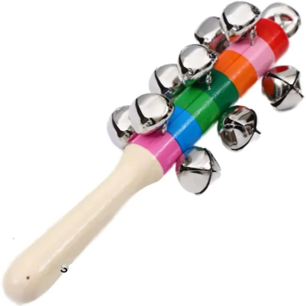 Palo Sonaja de Cascabeles de arcoiris colorido