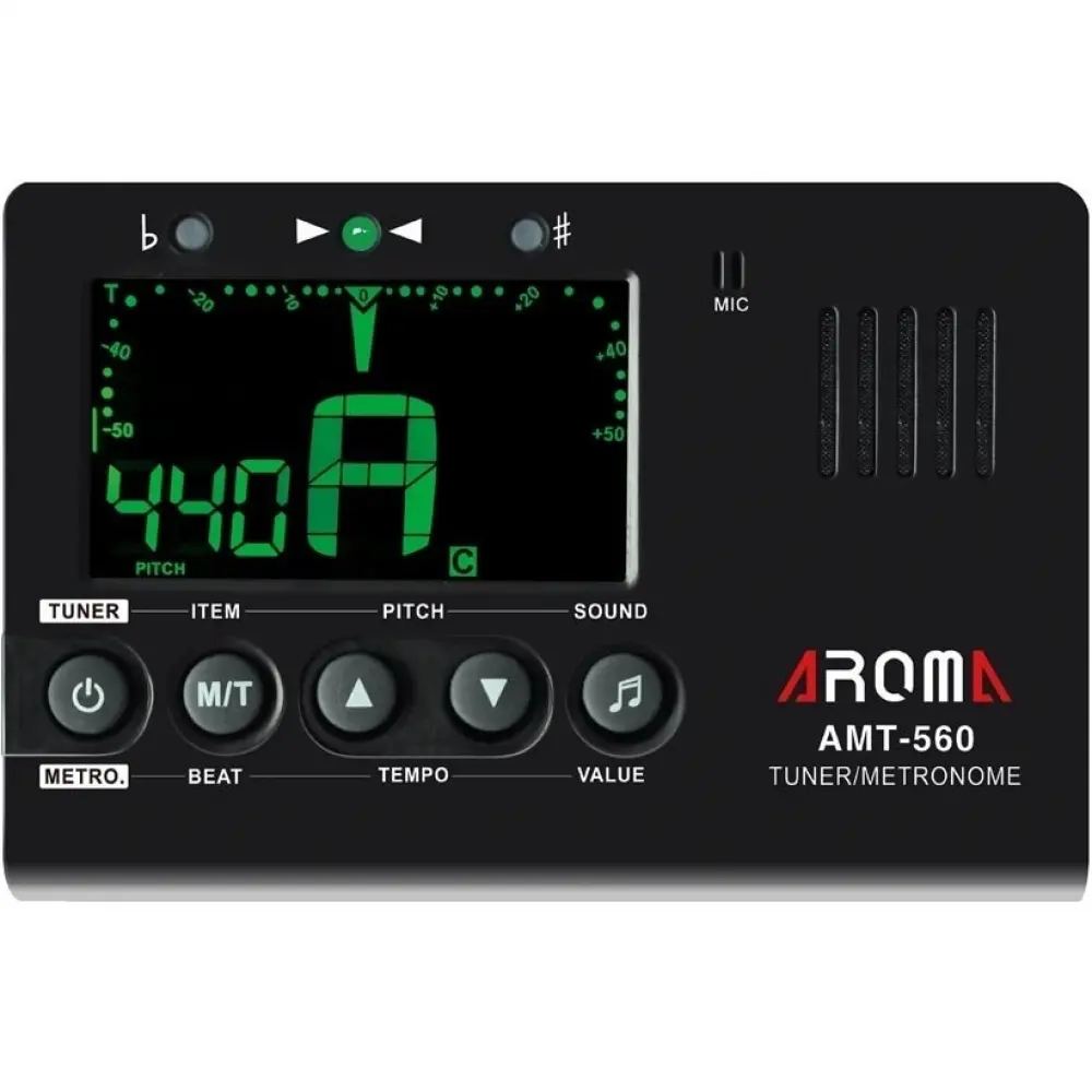 Aroma AMT560 Afinador Con Metrónomo y Sensor de Vibración