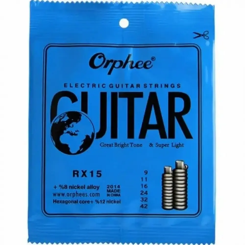 [RX15] Orphee RX15 Encordadura para Guitarra Eléctrica 9-42