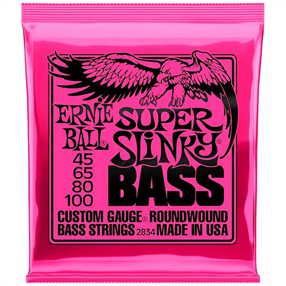 [2834] Ernie Ball Super Slinky 2834 para Bajo Eléctrico 4 Cuerdas 45-100