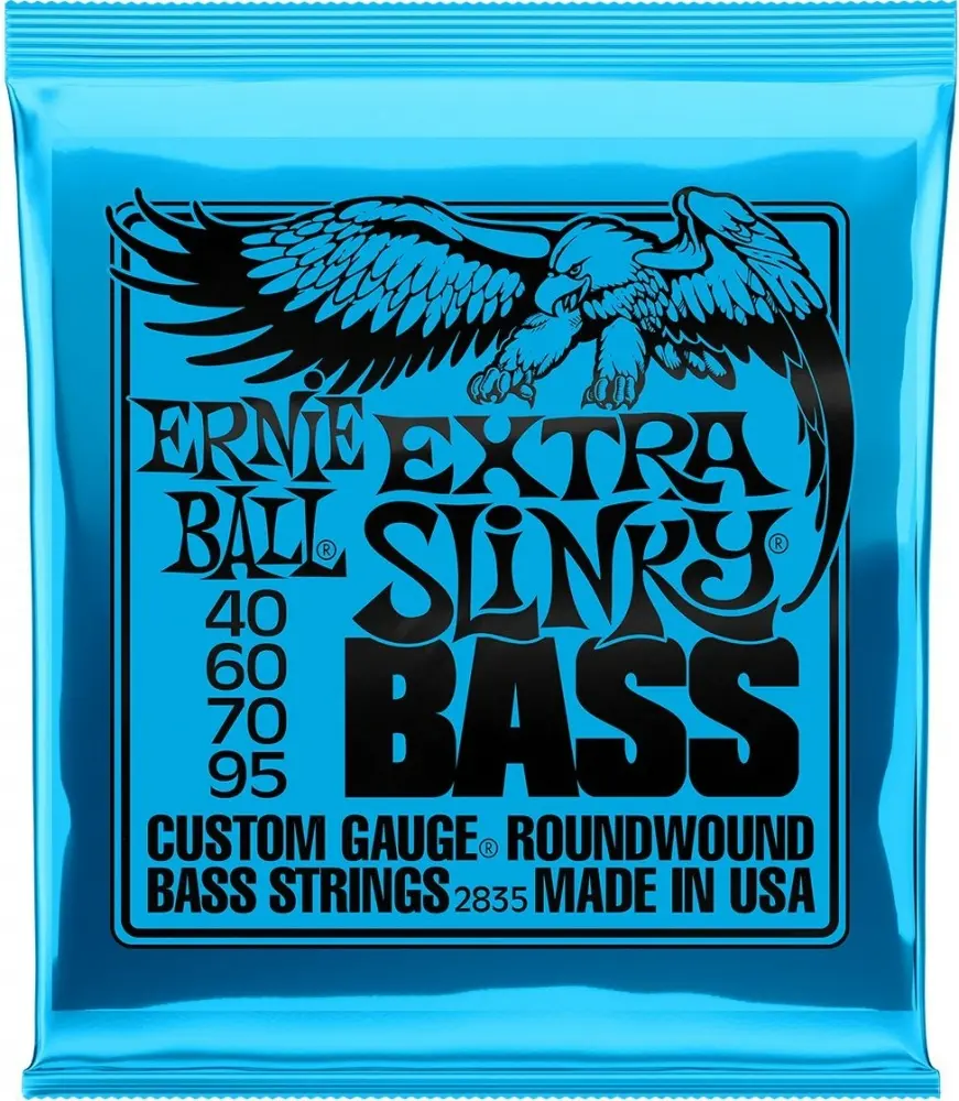 [2835] Ernie Ball Extra Slinky 2835 Encordadura para Bajo Eléctrico 4 Cuerdas 40-95