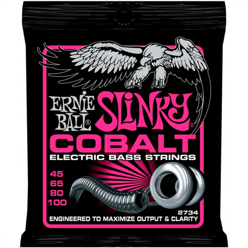 [2734] Ernie Ball Cobalt 2734 Encordadura para Bajo Eléctrico 4 Cuerdas 45-100