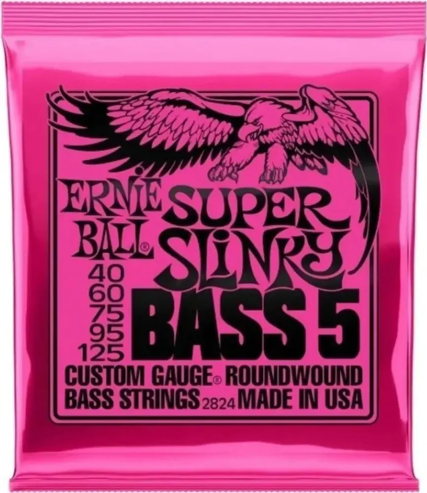 [2824] Ernie Ball Super Slinky 2824 para Bajo Eléctrico 5 Cuerdas 40-125
