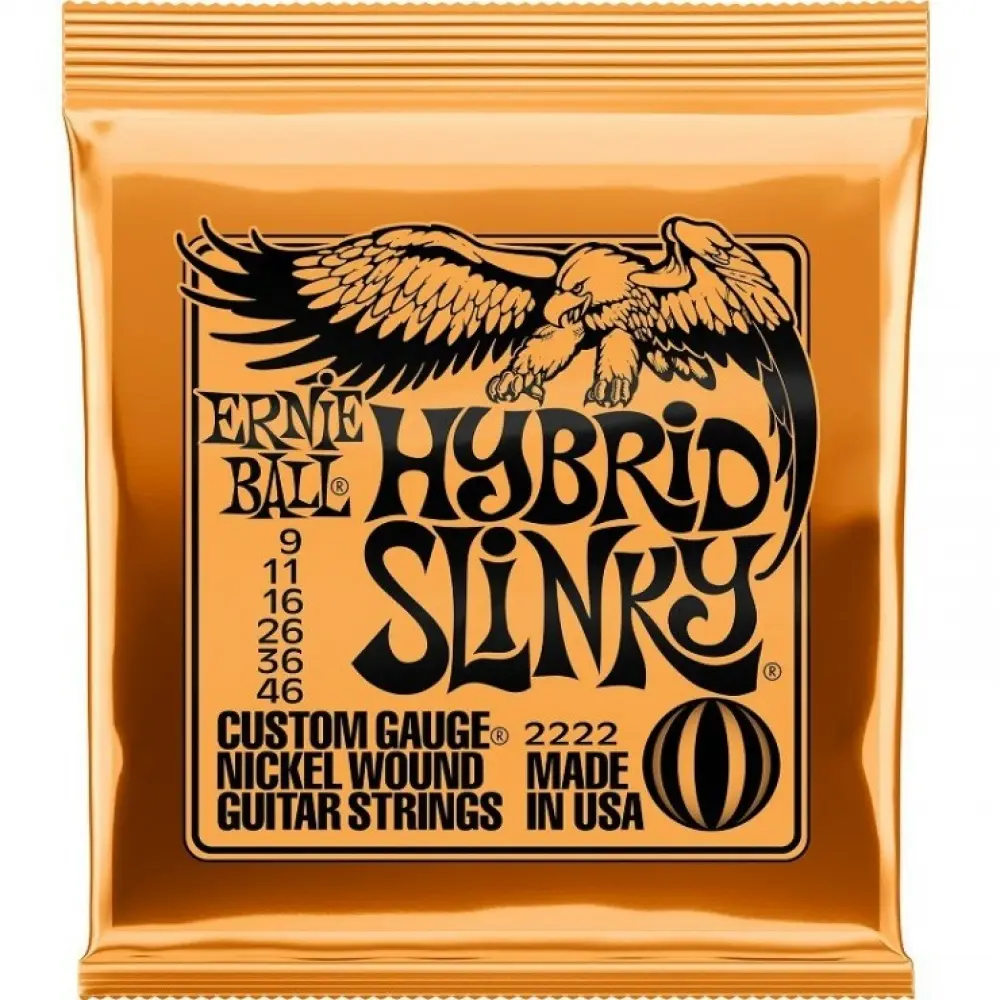 [2222] Ernie Ball Hybrid Slinky 2222 para Guitarra Eléctrica 9-46