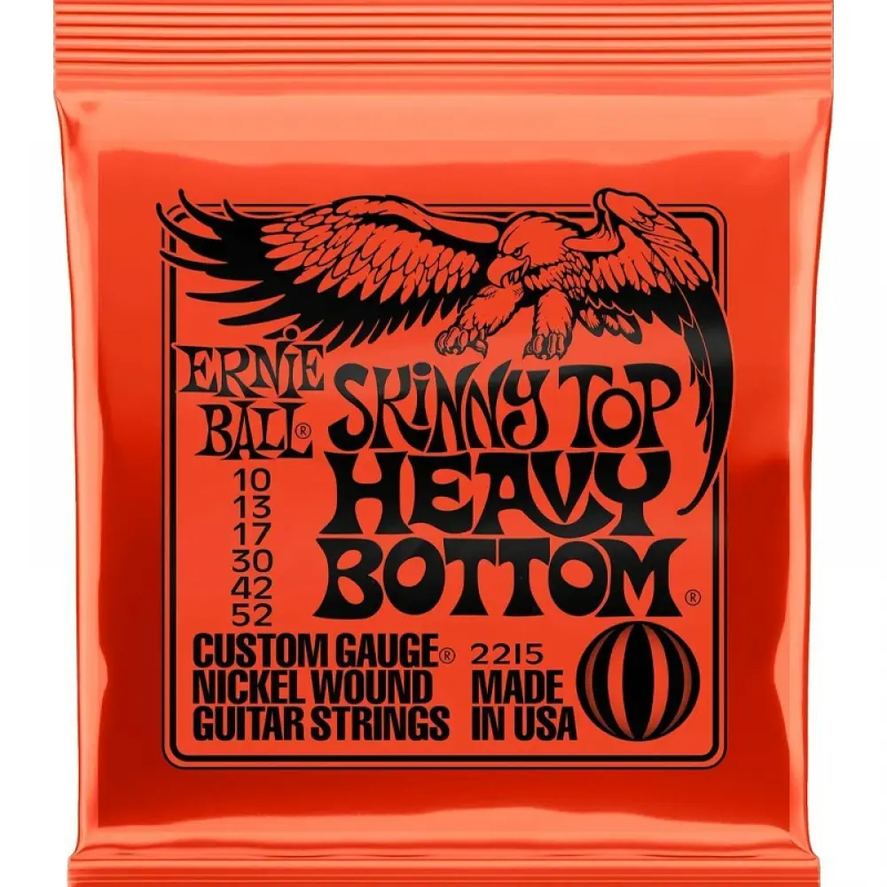 [2215] Ernie Ball 2215 Skinny Top Heavy Bottom Encordadura Nickel Wound Guitarra Eléctrica 10-52