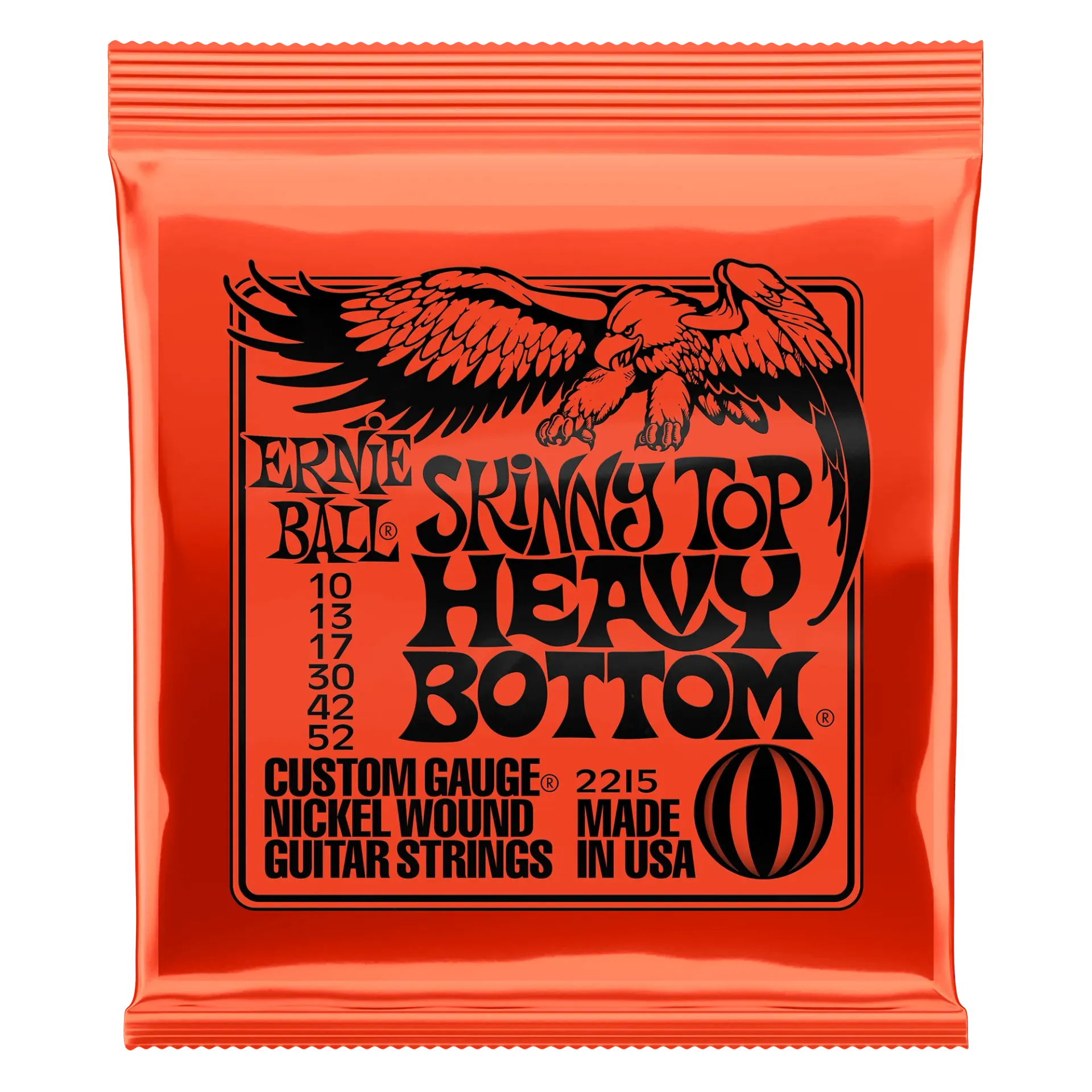 Ernie Ball 2215 Skinny Top Heavy Bottom Nickel Wound Encordadura para Guitarra Eléctrica 10-52
