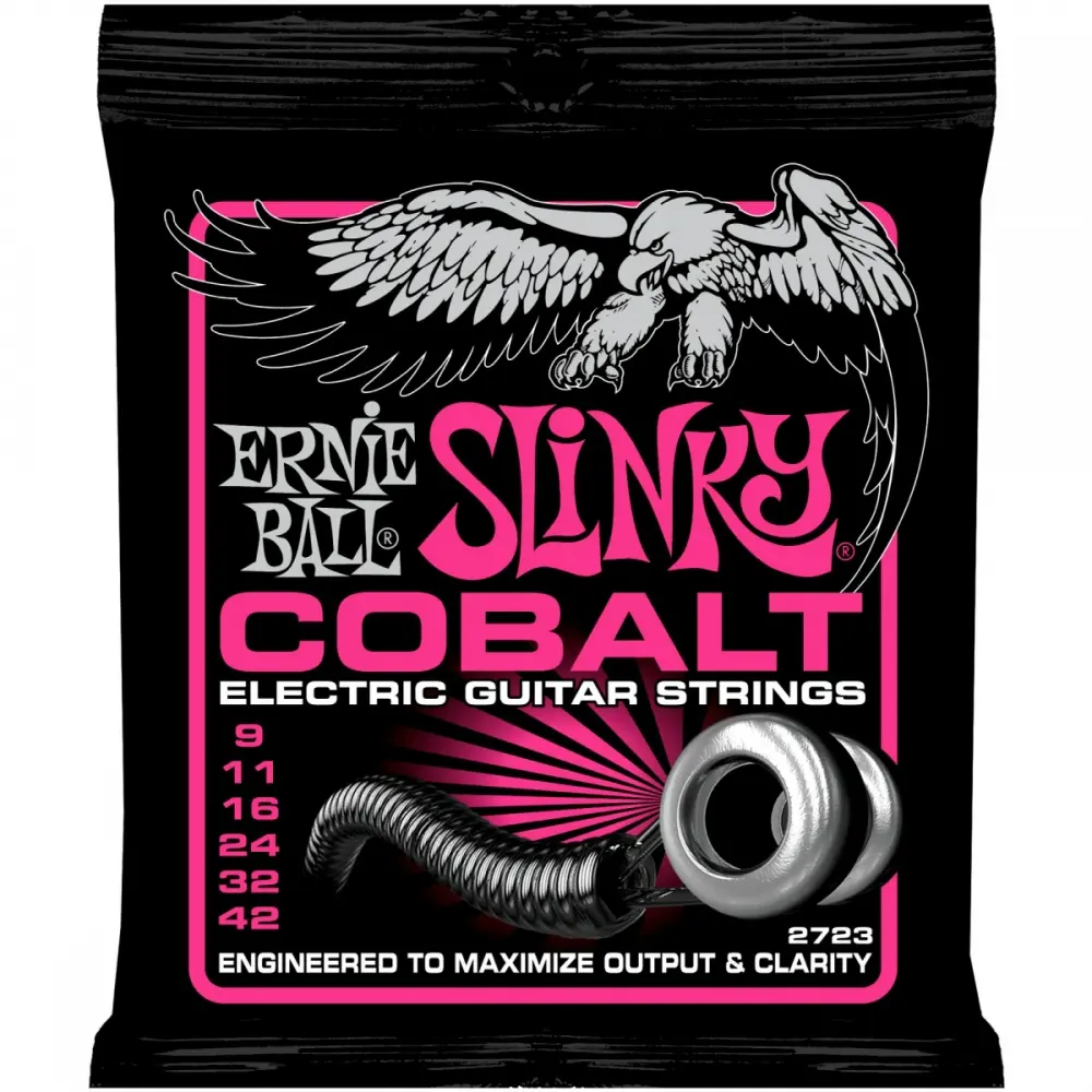 Ernie Ball Slinky Cobalt 2723 Encordadura 9-42 Para Guitarra Eléctrica