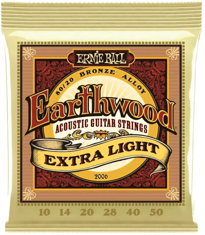 Ernie Ball Earthwood 2006 Encordadura 10-50 Para Guitarra Electroacústica 