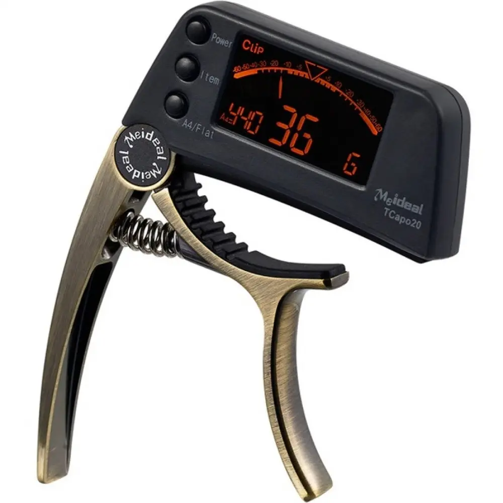 Medial TCAPO Capotrasto Con Afinador Electrónico Para Guitarra