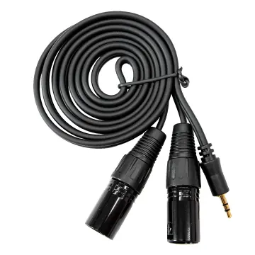 P35ST2CM0150 Cable de 1.5 Metros de Plug Stereo 3.5mm a 2 Cannon Machos