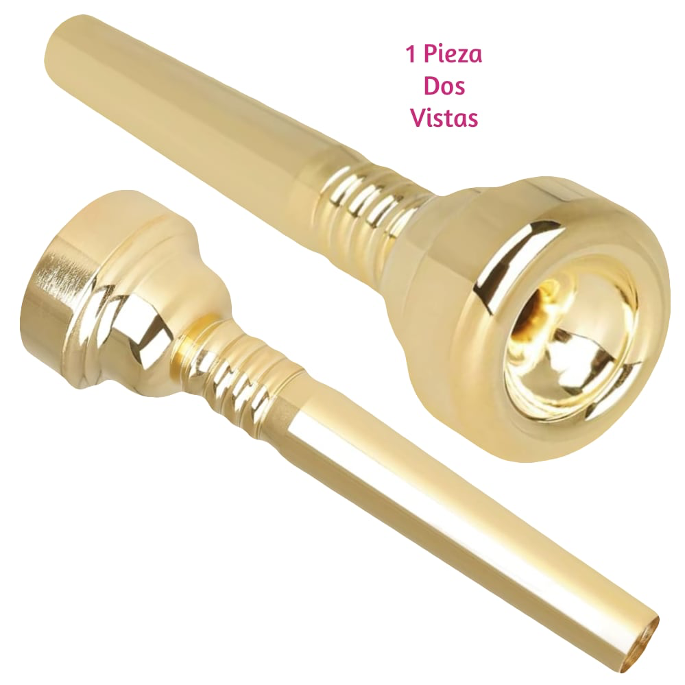 🎺Boquilla para Trompeta "Tipo Bach" – Dorada y Niquelada