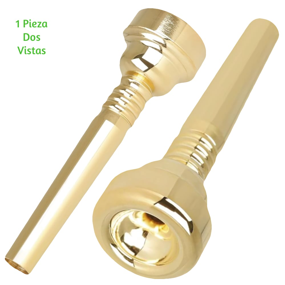 🎺Boquilla para Trompeta "Tipo Bach" – Dorada y Niquelada