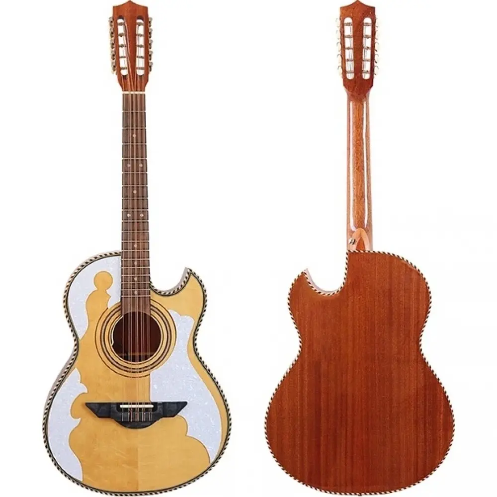 AC20Y015 Bajo Quinto Natural Decorado Con Mica