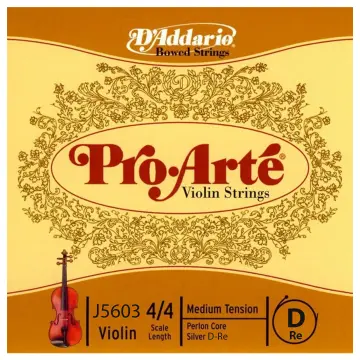 D’Addario J560344M Tercera Cuerda Re para Violín