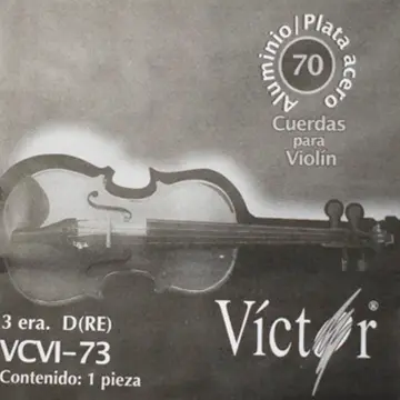 Víctor VCVI73 Cuerda para Violín Tercera de Acero Re