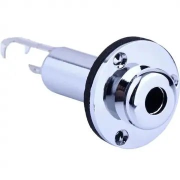 End Pin Jack para Guitarra Electrica Reforzado Cromado CIK015B