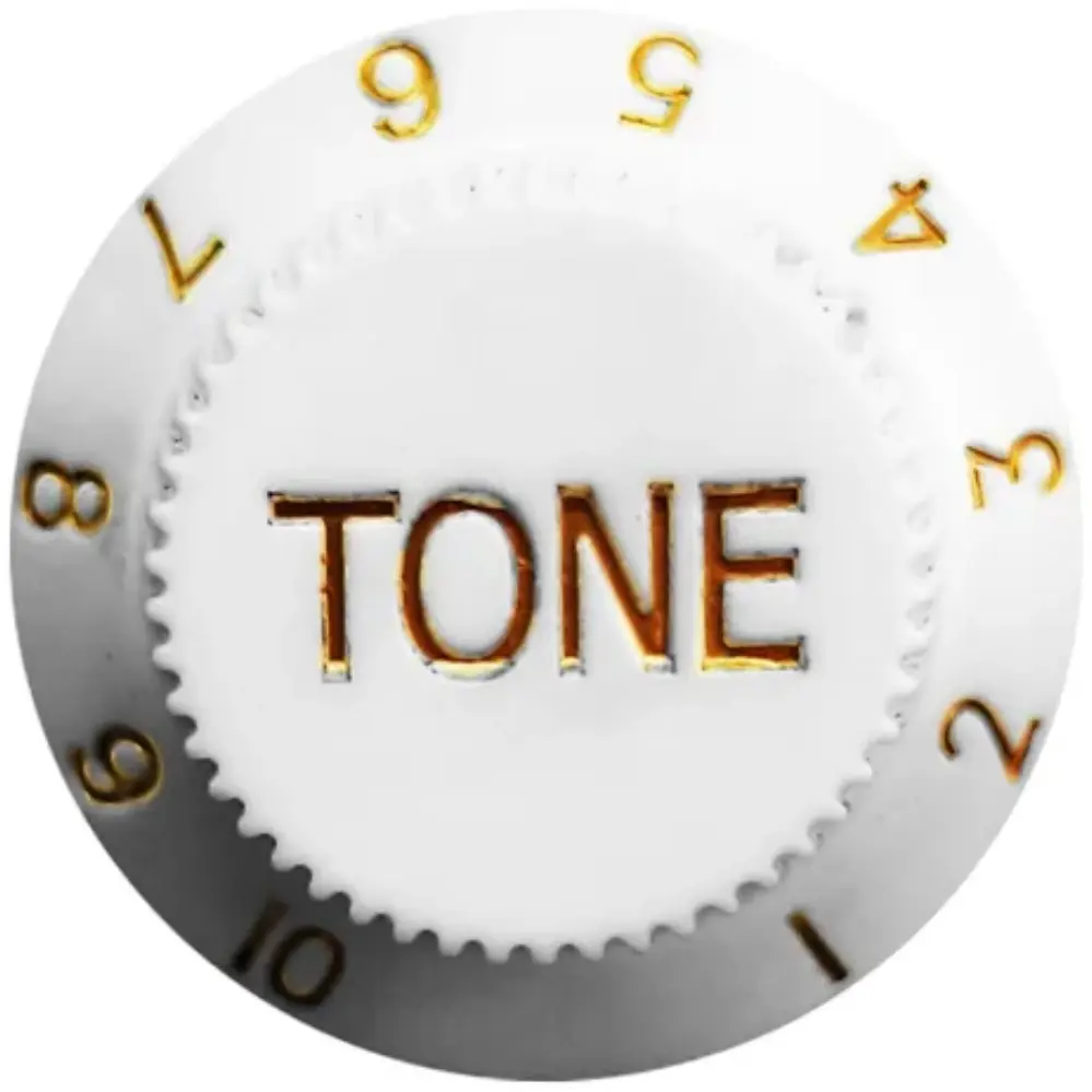 KB1T Botón Para Tono De Guitarra Eléctrica Blanco