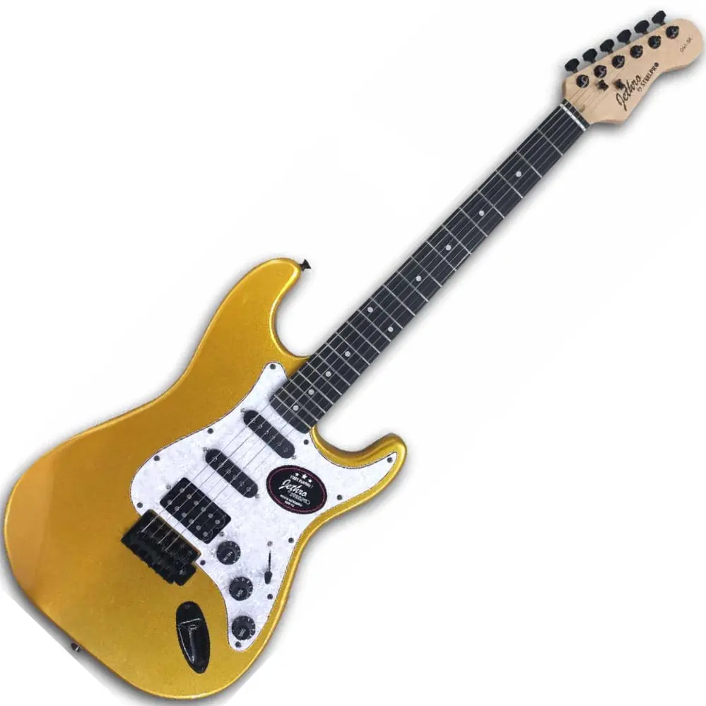  Paquete Guitarra Electrica Jethro Series By Steelpro Dorada 061-SK