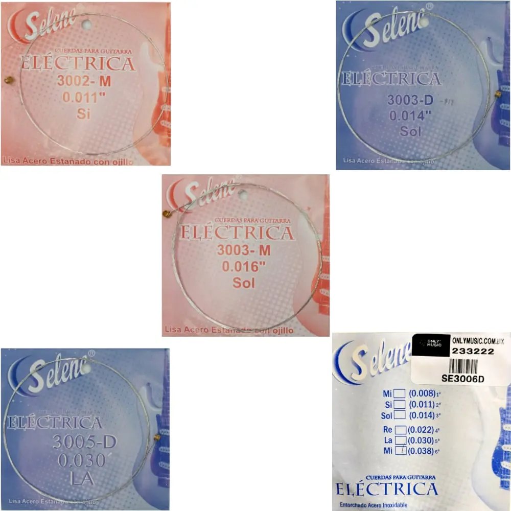 Selene Cuerda para Guitarra Eléctrica de Acero Inoxidable 