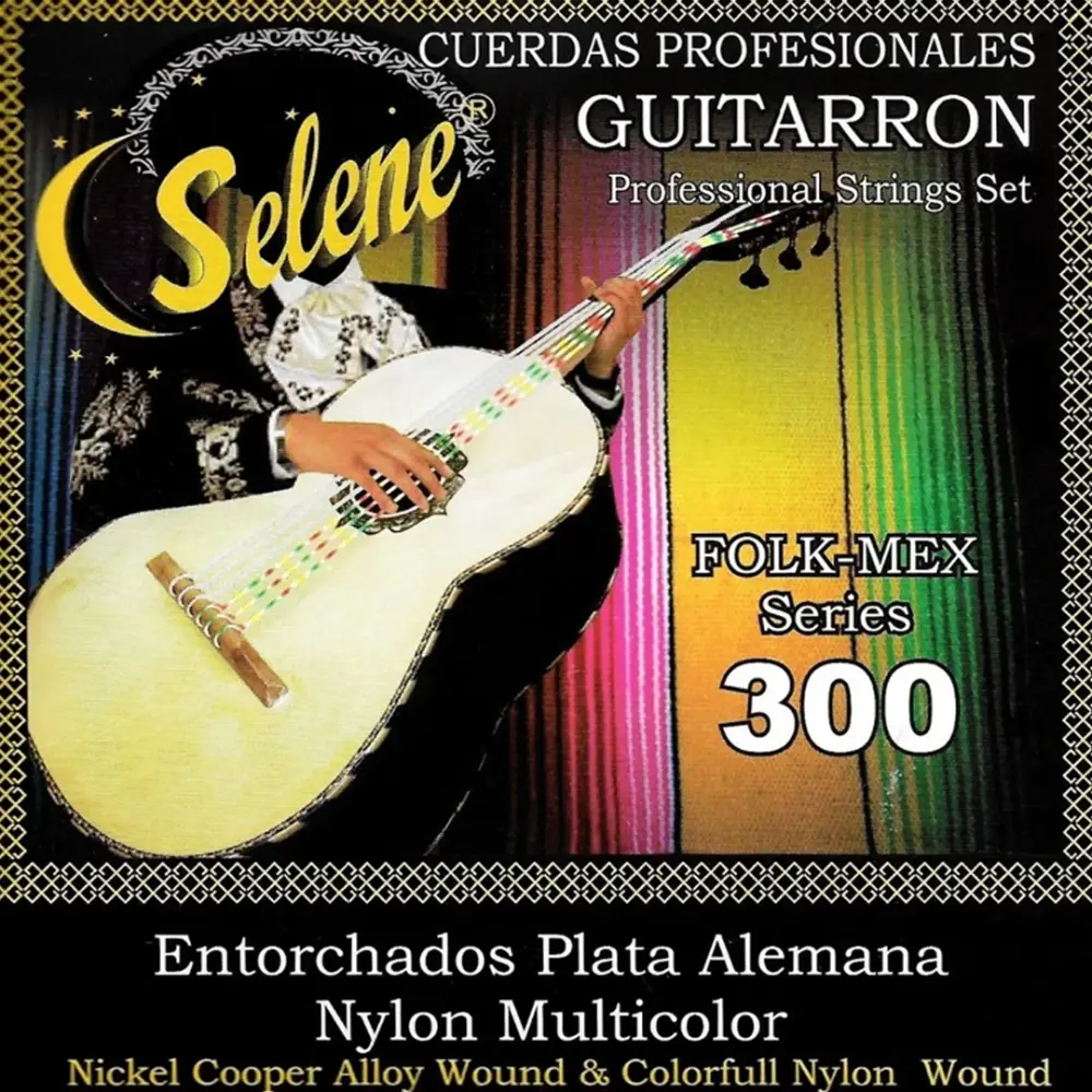 Selene Encordadura para Guitarrón Nylon Multicolor Entorchado 