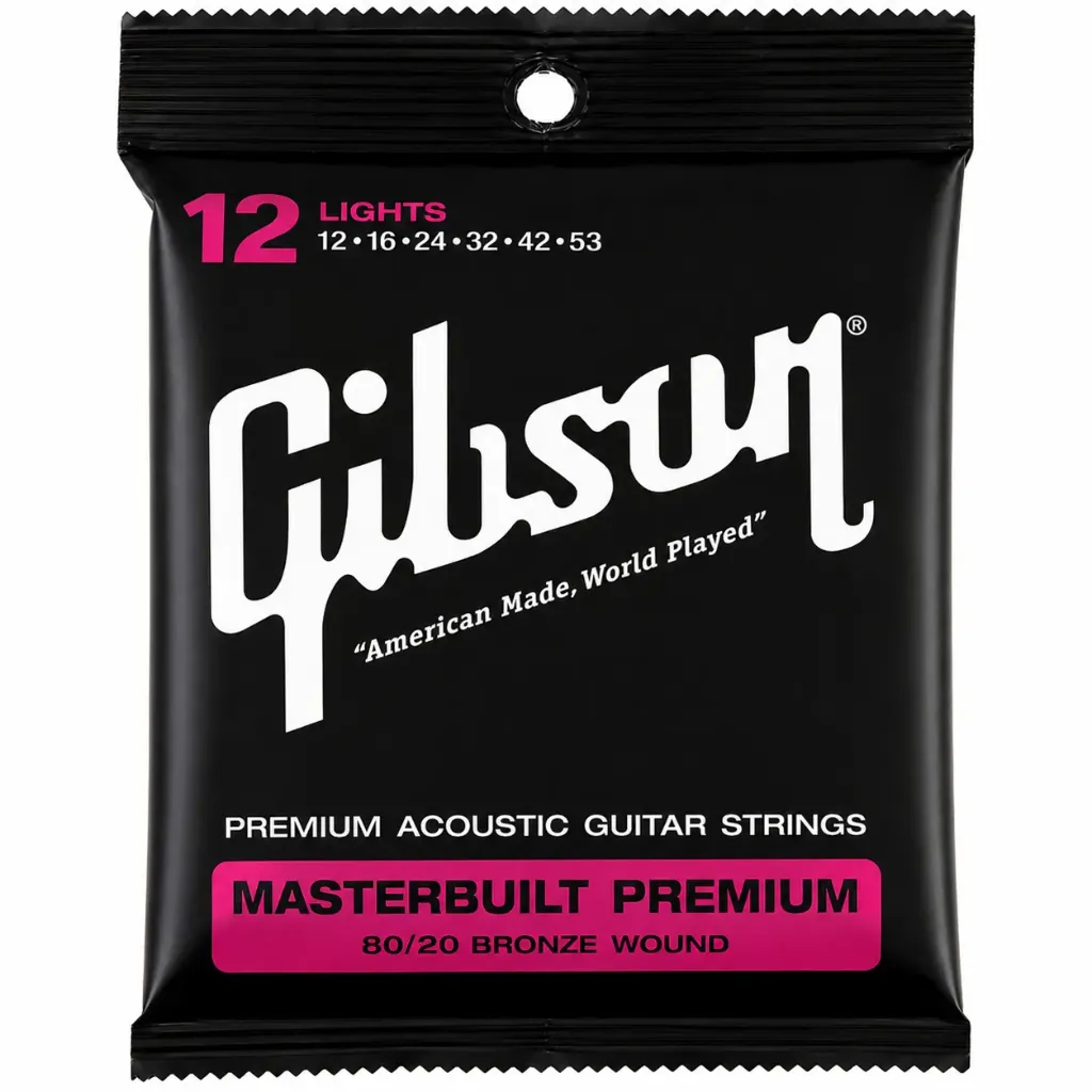 [GMP12] Gibson Masterbuilt Premium Encordadura para Guitarra Electroacústica 12-53 (GMP12)