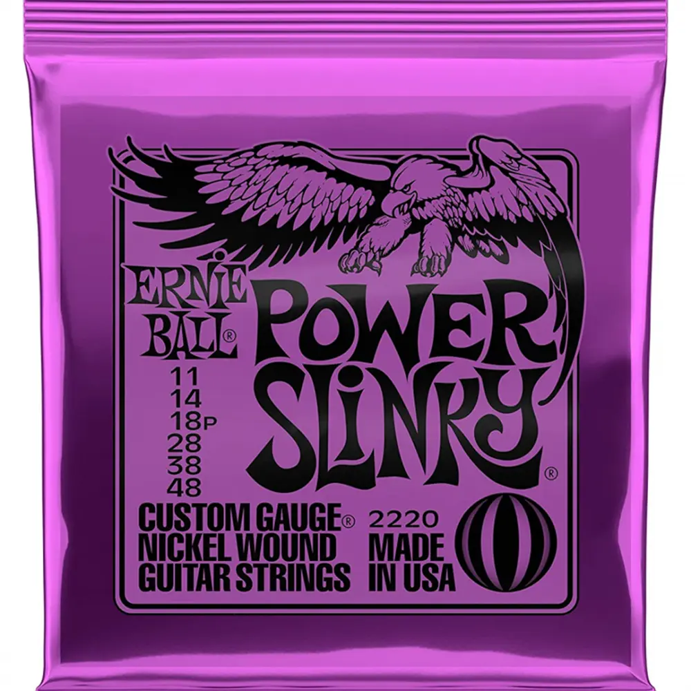[2220] Ernie Ball 2220 Power Slinky Encordadura para Guitarra Eléctrica 11-48