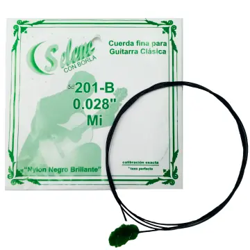 Selene Cuerda de Nylon Negro y Dorado para Guitarra Clásica con Borla