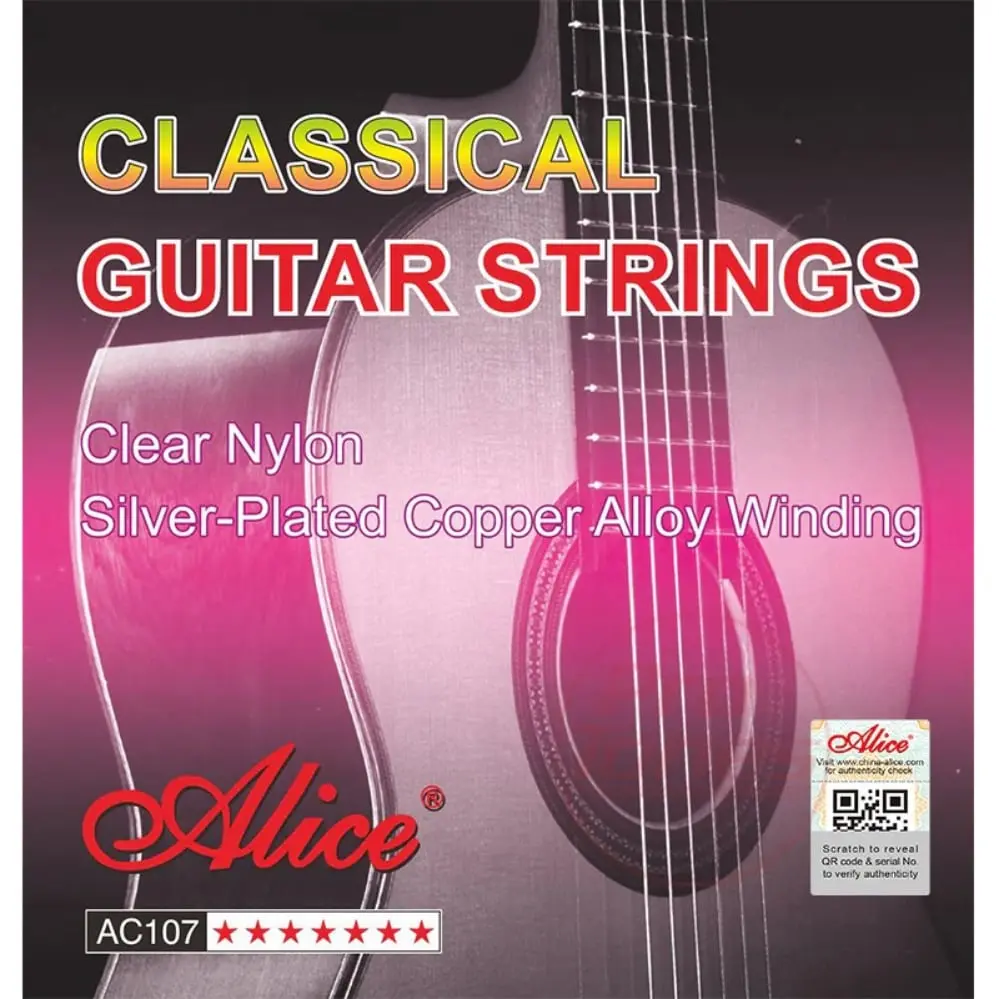 [AC107N] Alice AC107N Encordadura de Nylon Transparente para Guitarra Clásica
