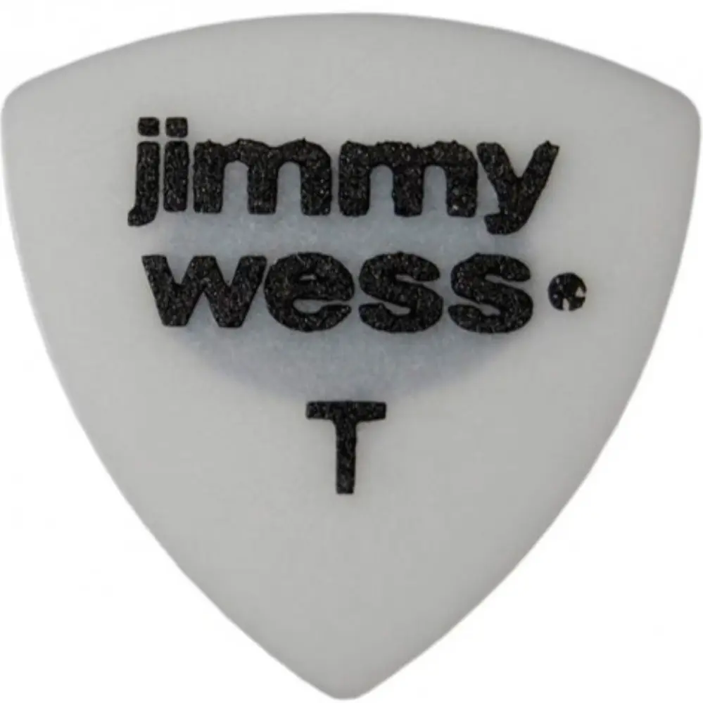 🎸 Púa Jimmy Wess Blanca Con Antiderrapante Jimmy Wess JW-TR 🎶