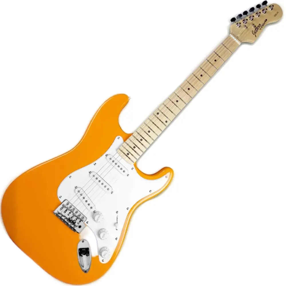 Paquete Guitarra Electrica Jethro Series By Steelpro  Anaranjada 020-SK