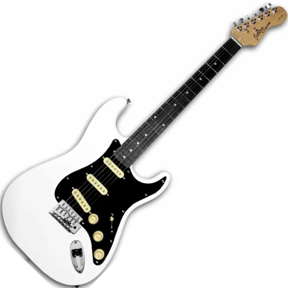 Paquete Guitarra Electrica Jethro Series By Steelpro Blanca 023-SK 