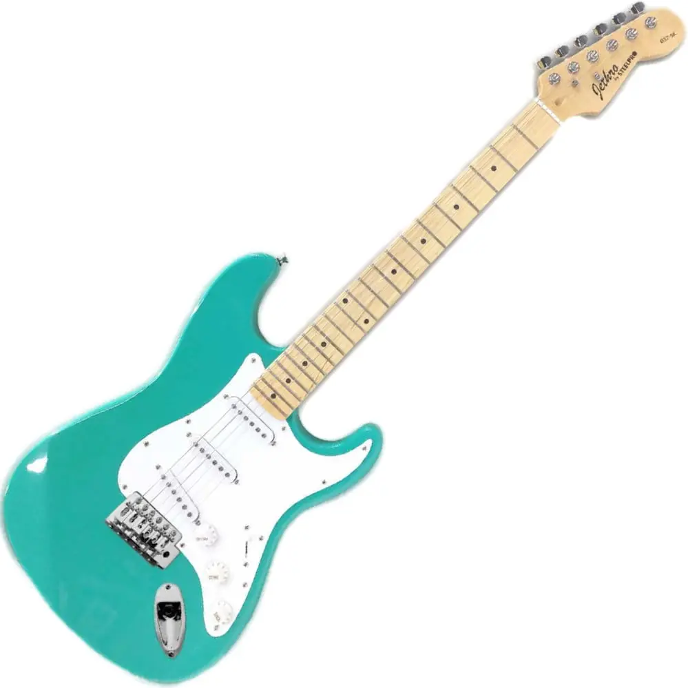 Paquete Guitarra Electrica Jethro Series By Steelpro Verde 032-SK 