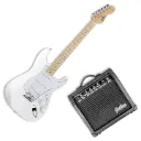 Jethro Series by Steelpro 049-SK Paquete Guitarra Eléctrica Blanca